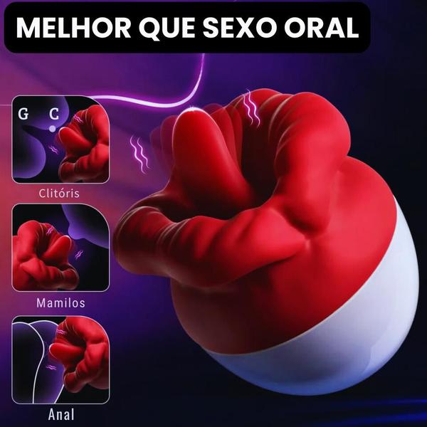 Imagem de Vibrador Boca Sugador Lingua Lambedor Oral Estimulador Clitoriano