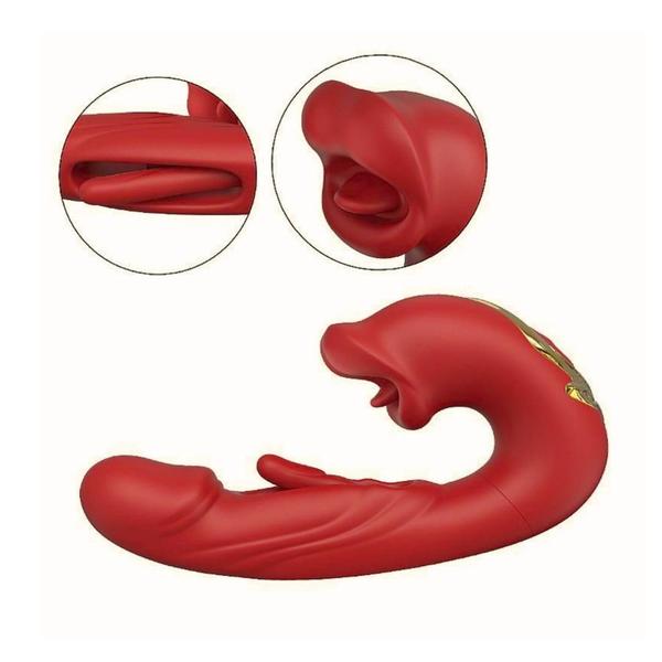 Imagem de Vibrador Boca Sugador Lingua Lambedor Oral Estimulador Clitoriano