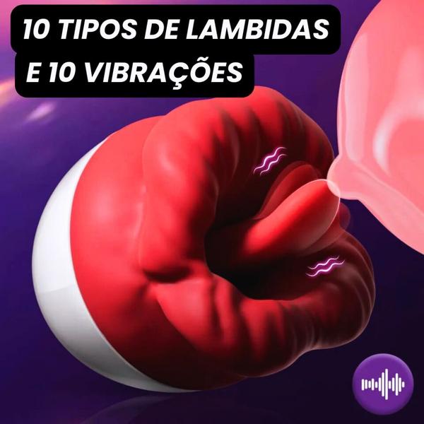 Imagem de Vibrador Boca Sugador Lingua Lambedor Oral Estimulador Clitoriano