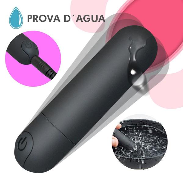 Imagem de Vibrador Bullet Recarregável USB 10 Vibrações