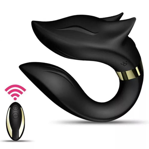 Imagem de Vibrador Casal Fox C/ Controle 2 Motores Recarregável Usb