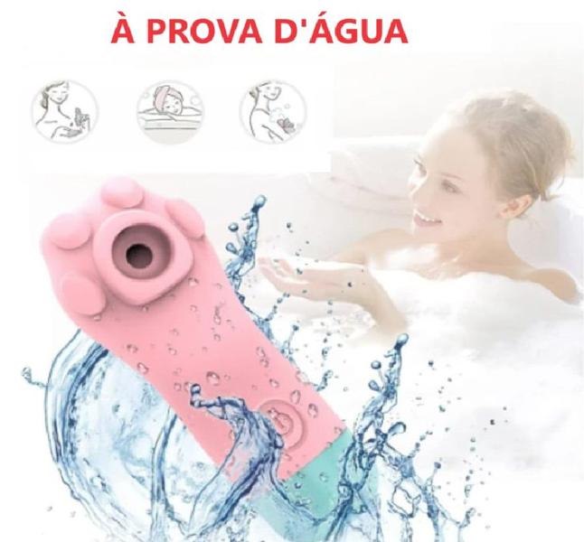 Imagem de Vibrador Clitoriano Estimulador Sucção Clitóris Mama Pulsador Patinha Gatinho - RECARREGÁVEL