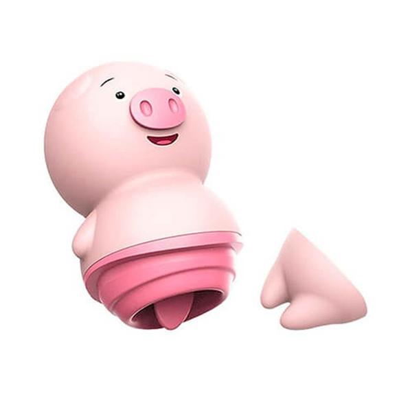 Imagem de Vibrador clitoriano porquinho com língua 6 vibrações