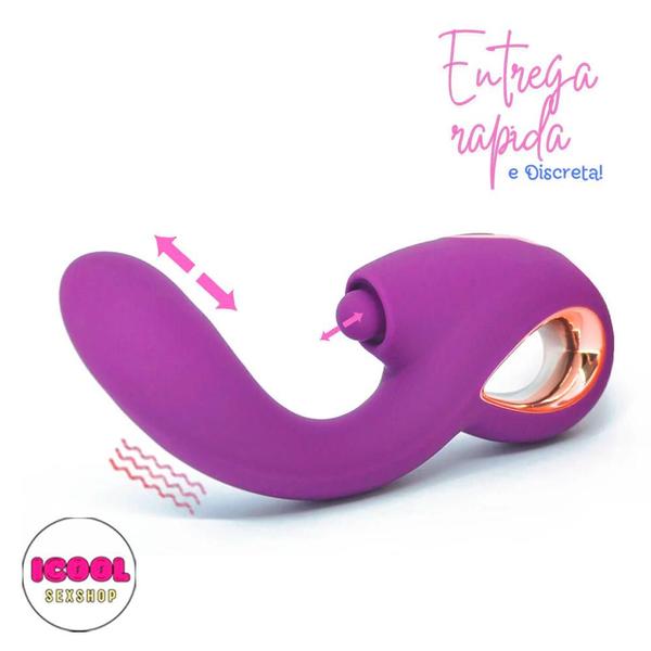 Imagem de Vibrador com Estimulador Clitoriano Sex Shop