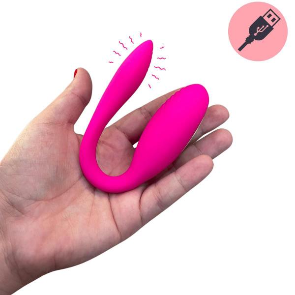 Imagem de Vibrador de Casal Anatômico e Flexível com Controle