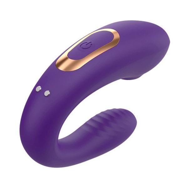 Imagem de Vibrador de casal com estimulador clitoriano pulsador