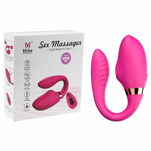 Imagem de Vibrador de Casal com Sucção de clitóris  Ponto G Dupla Penetração Dibe II