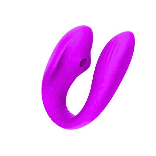 Imagem de Vibrador de Casal com Vibração e Pulsação no Ponto G Roxo