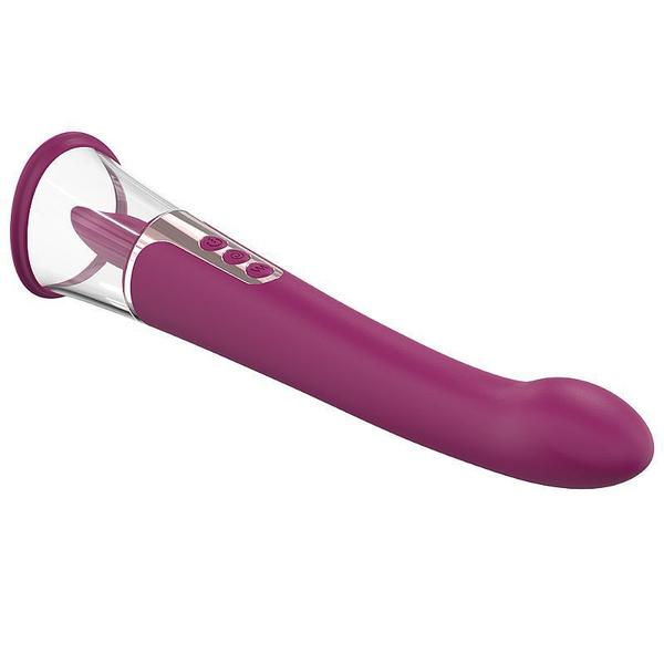 Imagem de Vibrador de Clitóris com Língua e Ponto G - RECARREGÁVEL - Sabrina - ROXO - S-Hande 7003