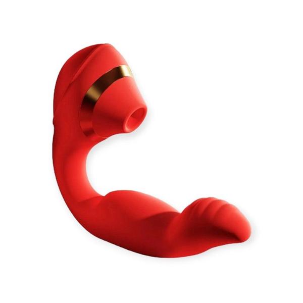 Imagem de Vibrador de Luxo com Sugador Clitoriano e Movimento Coleção Lamour Lovetoys Vermelho