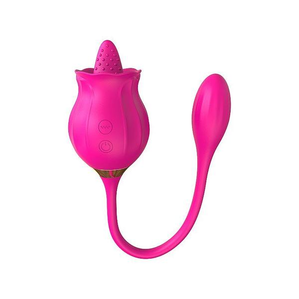 Imagem de Vibrador de Ponto G com Língua Estimulador de Clitóris Recarregável 