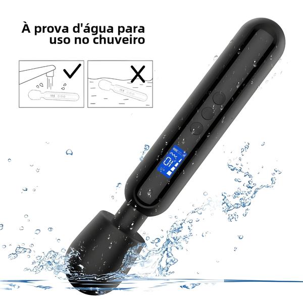 Imagem de Vibrador de Silicone à Prova d'Água com 10 Frequências e 4 Modos - Temporizador LCD