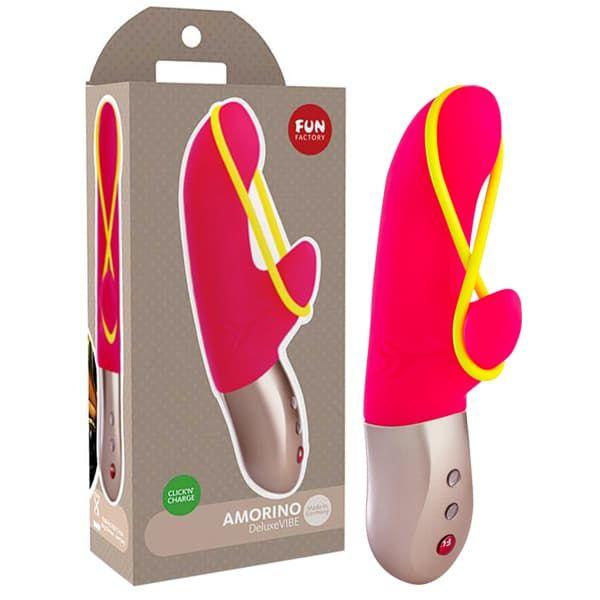 Imagem de Vibrador Duplo de Silicone Amorino Fun Factory Rosa