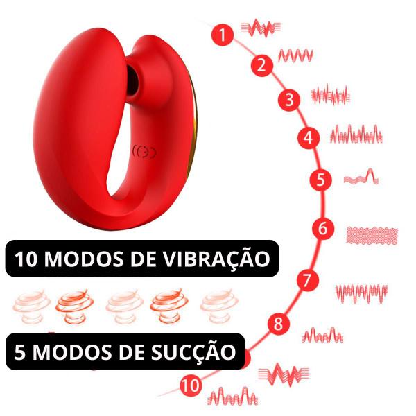 Imagem de Vibrador Duplo Sugador Clitóris Flex Penetração Potente com Case Discreto