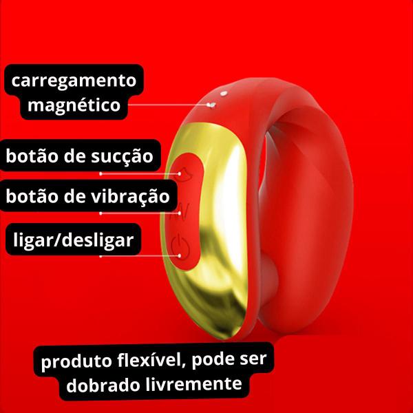 Imagem de Vibrador Duplo Sugador Clitóris Flex Penetração Potente com Case Discreto