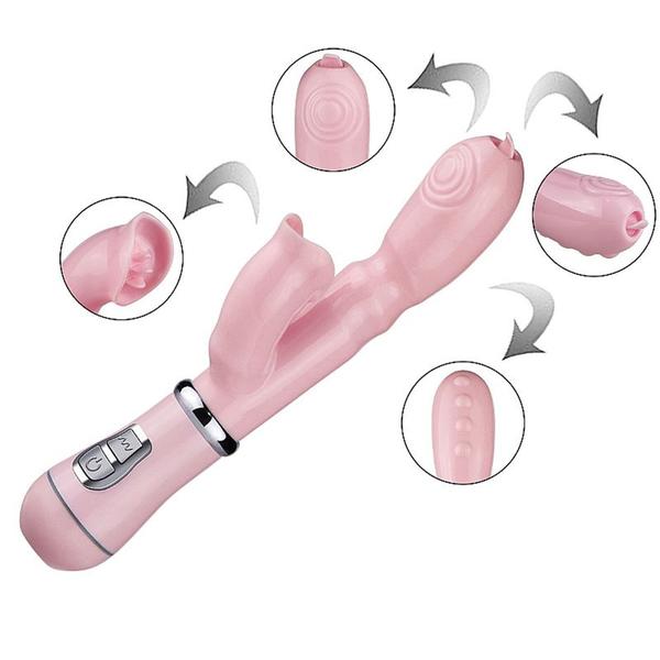 Imagem de Vibrador e Masturbador de Ponto G e Clitóris com Língua na Ponta - SI