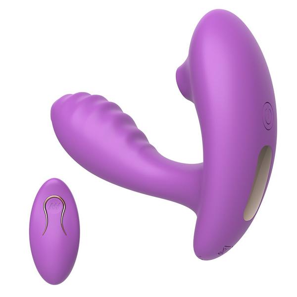 Imagem de Vibrador e Sugador G-Vibe 10 Intensidades Controle Remoto Flexível Toque Macio e Aveludado Recarregável