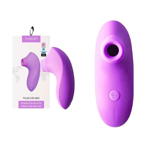 Imagem de Vibrador e Sugador Svakom Pulse Lite Neo de Clitóris Recarregável Lilás