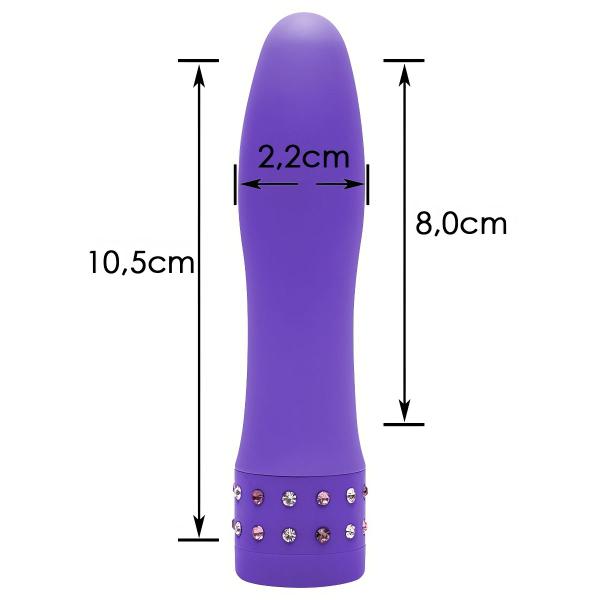 Imagem de Vibrador Estimulador Íntimo Com Brilhantes Strass Portátil Puro Prazer