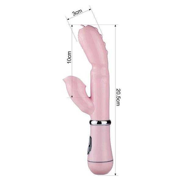 Imagem de Vibrador Estimulador Massageador Feminino Ponto G Clitoris Lingua Ponta Coelho Recarregável