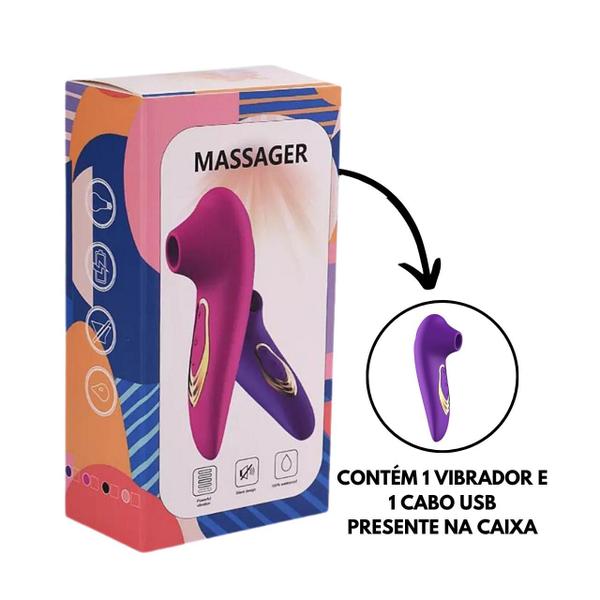 Imagem de Vibrador Feminino Com 5 Modos de Pulsação Estimulador de Clitóris - Silicone  Sexy Import