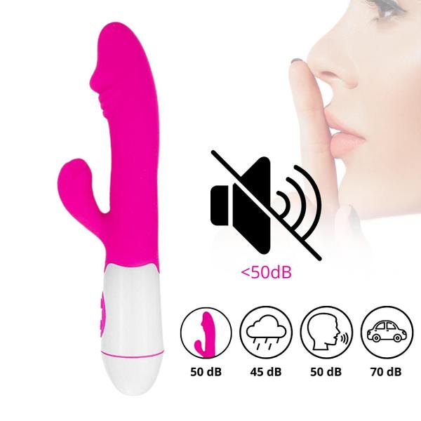 Imagem de Vibrador Feminino de Dupla Estimulação Ponto G e Clitóris com 30 Modos de Vibração de Silicone - Rosa  Sexy Import