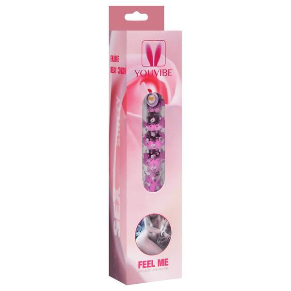 Imagem de Vibrador Feminino Feel Me Pérolas 15x3,5cm Macio e Gostoso