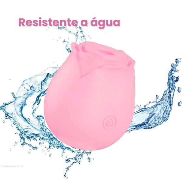 Imagem de Vibrador Feminino Flor Rosa Estimulador Clitóris Pulsação