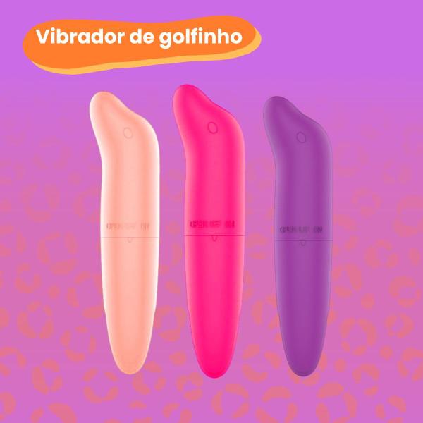 Imagem de Vibrador Feminino Golfinho Discreto Ponto G Estimulador Liso