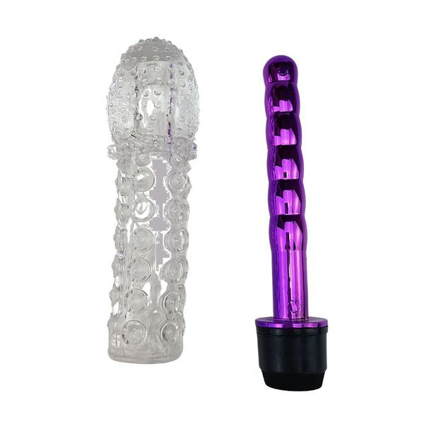 Imagem de Vibrador Feminino Personal Multivelocidade Com Capa Massageadora Texturizada