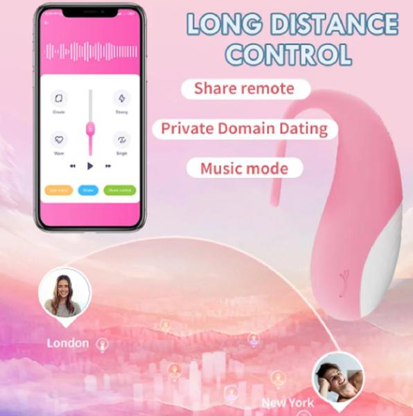 Imagem de Vibrador Feminino Pink Whale 10 Velocidades com Controle Por APP