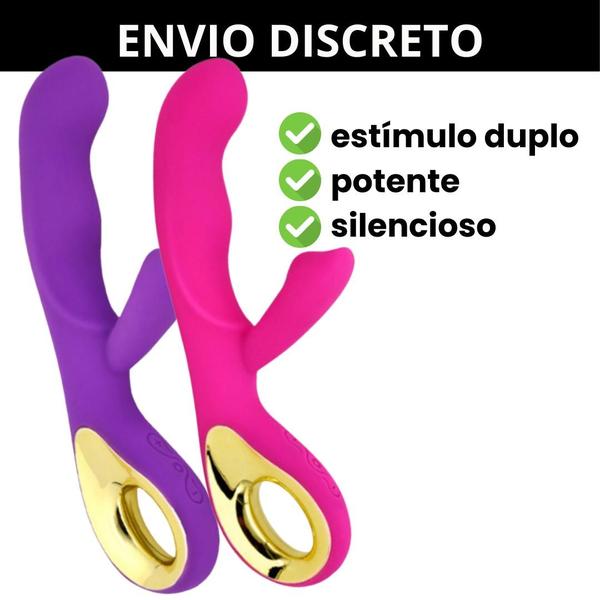 Imagem de Vibrador Feminino Ponto G Penetrável Clitoris USB Recarregável SexShop