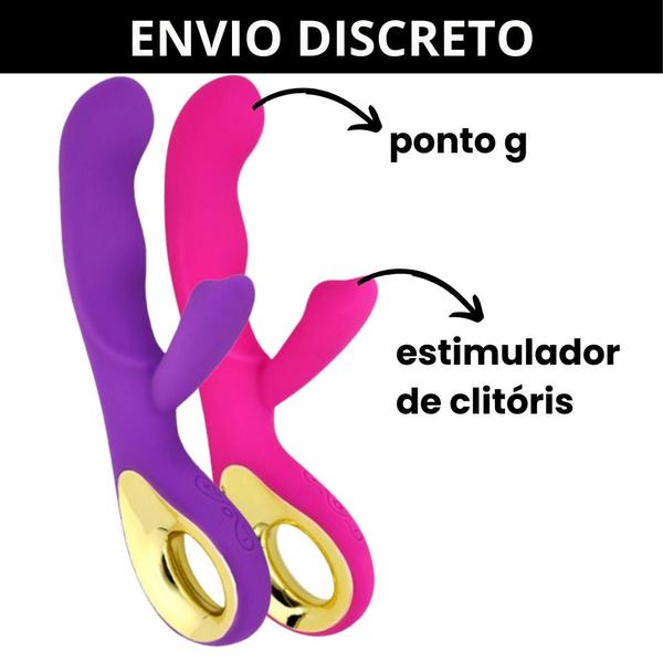 Imagem de Vibrador Feminino Ponto G Penetrável Clitoris USB Recarregável SexShop