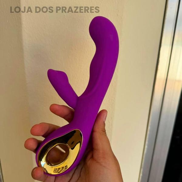 Imagem de Vibrador Feminino Ponto G Penetrável Clitoris USB Recarregável SexShop