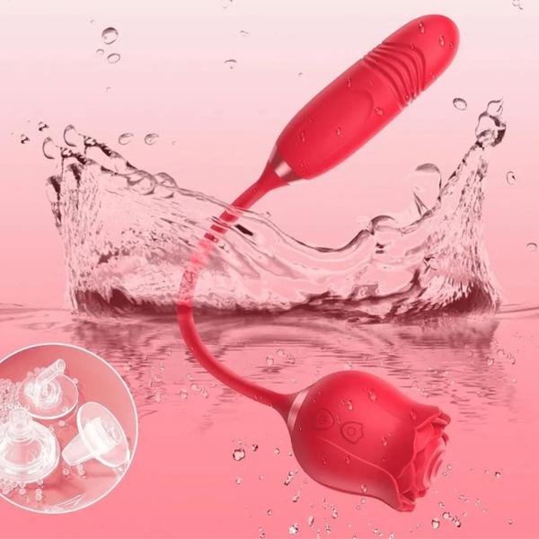 Imagem de Vibrador Feminino Sugador Clitoriano Estimulador Seios Rosa