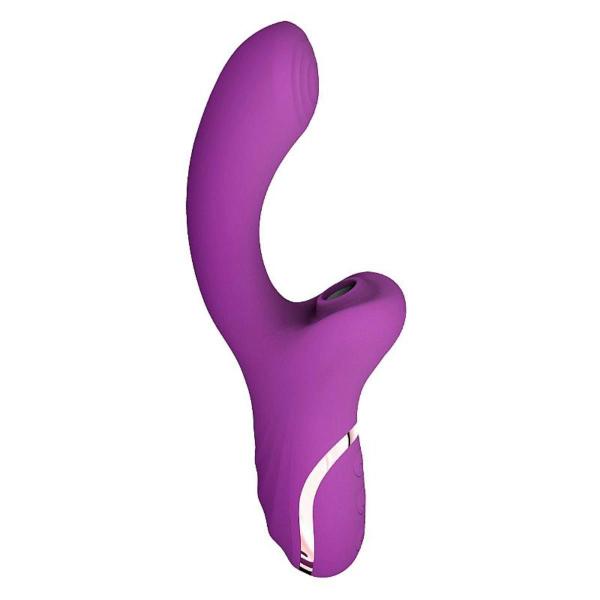 Imagem de Vibrador Feminino Sugador de Clitóris e Estimulo Ponto G Flexível Lord 22cm x 4,1cm em Silicone Recarregável