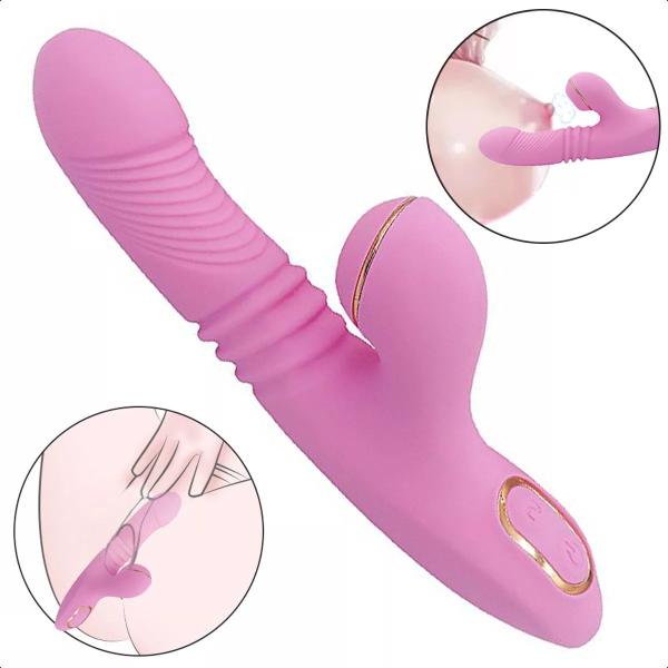 Imagem de Vibrador Feminino Sugador de Clitoris e Ponto G Vai e Vem