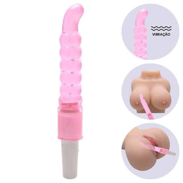 Imagem de Vibrador Íntimo Bastão Silicone Ponto G Macio Com Ondas Escalonadas e Deliciosa Vibração