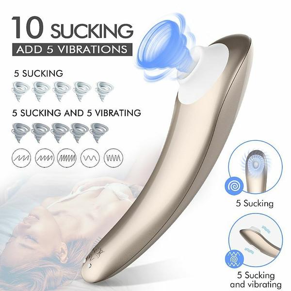 Imagem de Vibrador Massageador Estimulador Clitoris Mamilos 10 Funções de Pulsação Recarregável