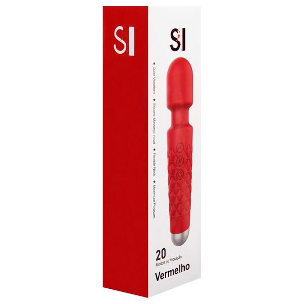 Imagem de Vibrador Massageador Varinha Mágica Recarregável 20 Vibrações USB