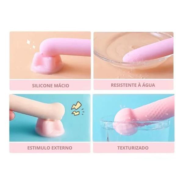 Vibrador Mini Bullet Dino 10 Intensidades 10cm x 2cm Rosa Recarregável Pequeno e Discreto - LILO Imagem de Vibrador Mini Bullet Dino 10 Intensidades 10cm x 2cm Rosa Recarregável Pequeno e Discreto