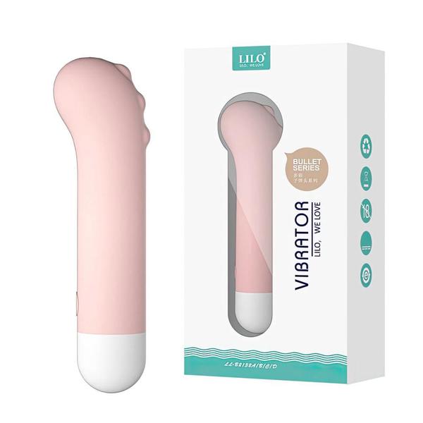 Vibrador Mini Bullet Dino 10 Intensidades 10cm x 2cm Rosa Recarregável Pequeno e Discreto - LILO Imagem de Vibrador Mini Bullet Dino 10 Intensidades 10cm x 2cm Rosa Recarregável Pequeno e Discreto