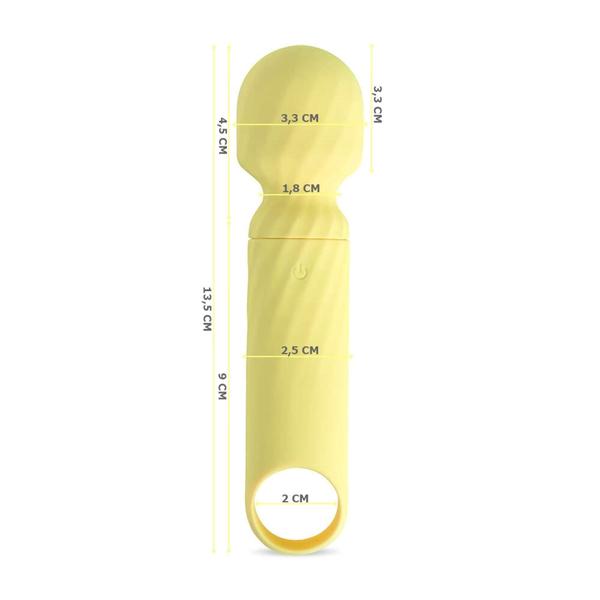 Imagem de Vibrador Multivelocidade Recarregável Sweet Vibe Dengo Amarelo - 13,5 cm - a sos