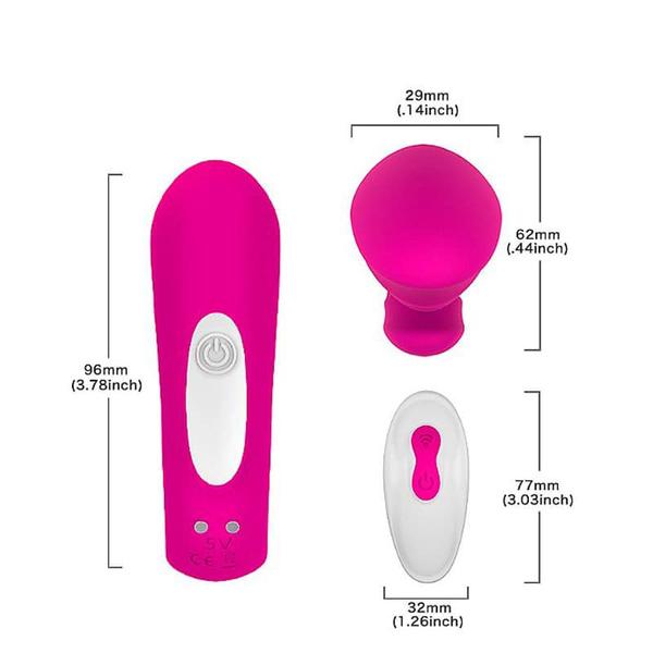 Imagem de Vibrador para Casal com Controle Remoto Sem Fio Recarregável Wejoy RCT - Pink