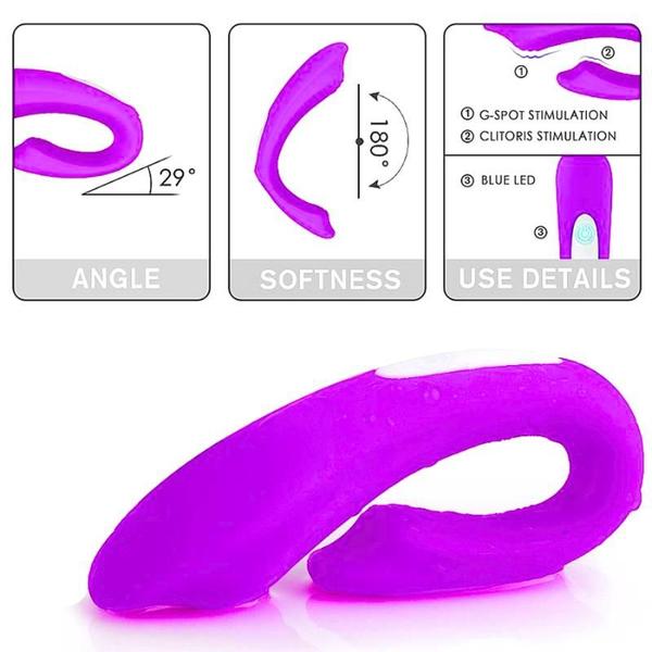 Imagem de Vibrador para Casal com Controle Remoto Sem Fio Recarregável Wejoy RCT Roxo