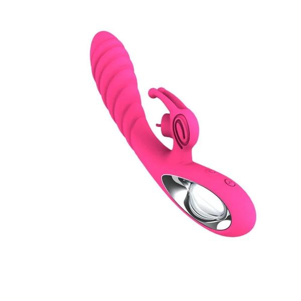 Imagem de Vibrador Ponto G Com Rabbit Textura Estimuladora Em toda Sua Base e Língua Magica