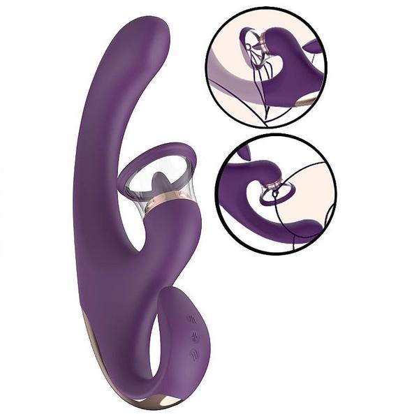 Imagem de Vibrador ponto g e clitoris com sucção e lingua