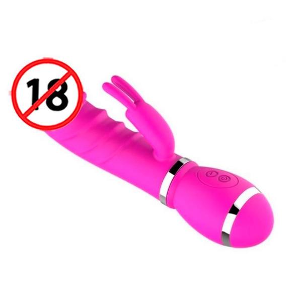 Imagem de Vibrador Ponto G Formato Glande Com Estimulador Rabbit e Relevos Massageadores