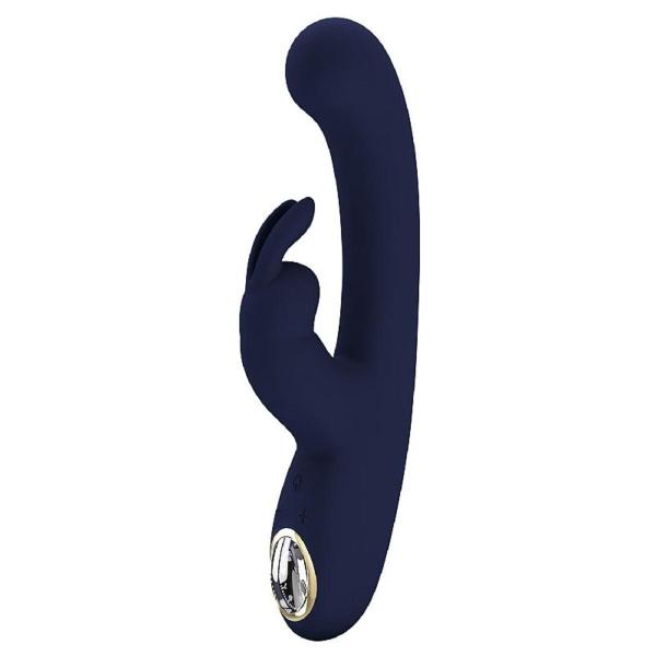 Imagem de Vibrador Rabbit Lamar Pretty Love Estimulador de Clitóris e Ponto G em Silicone 22cm x 4cm Recarregável Azul Marinho