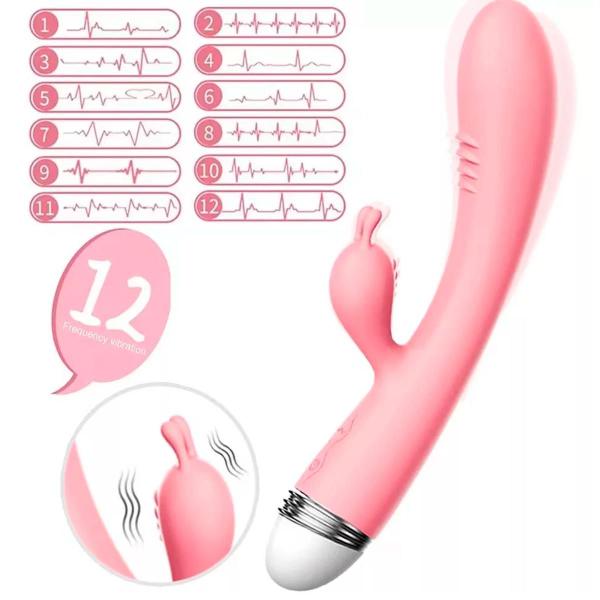 Imagem de Vibrador Rabbit Ponto G com Estimulador De Clitoris 10 modos de vibração SEX SHOP